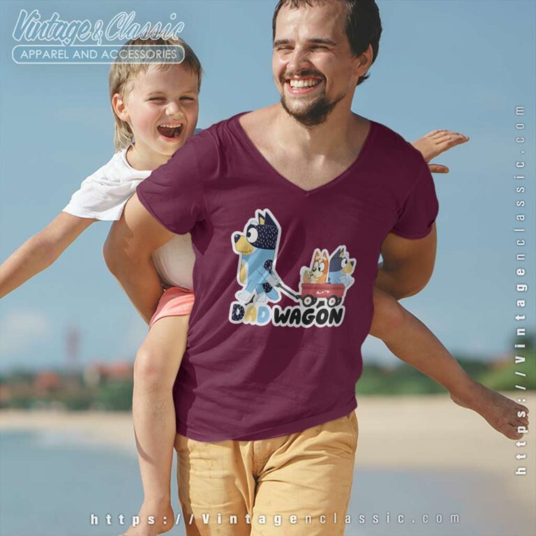 Bluey Bandit Dad Wagon Bluey Father Vneck Bluey Bandit Dad Wagon Bluey Father Vneck