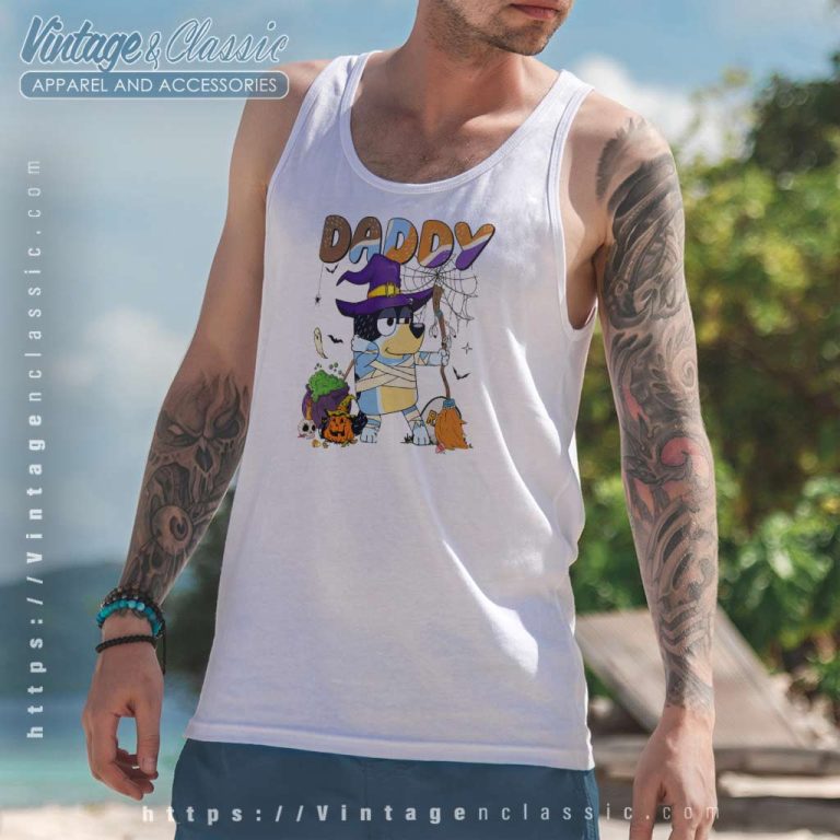Bluey Bandit Daddy Halloween Shirt Bluey Halloween Tanktop Bluey Bandit Daddy Halloween Shirt Bluey Halloween Tanktop