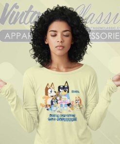 Bluey Being Parents Too Easy Bluey Cool Mom Long Sleeve Tee