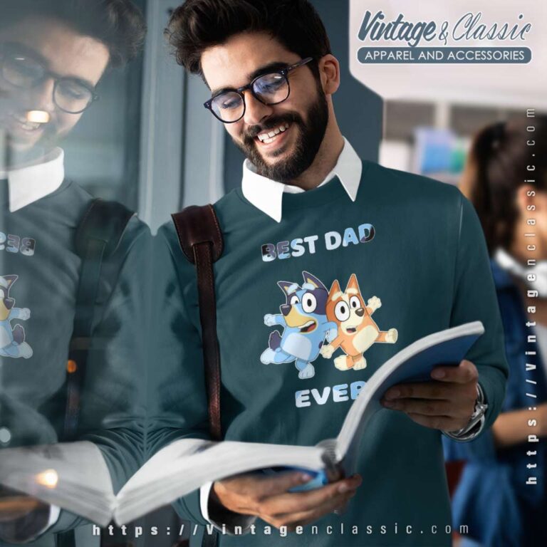 Bluey Best Dad Ever, Bluey Fathers Day Longsleeve Bluey Best Dad Ever, Bluey Fathers Day Longsleeve