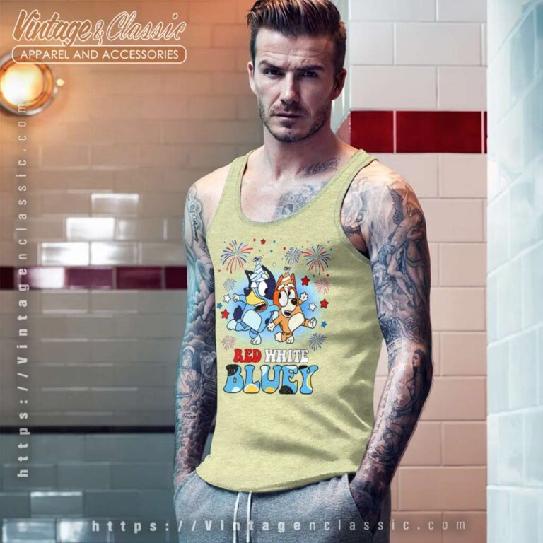 Bluey Bingo 4th Of July Bluey Fireworks Tank Top Racerback Bluey Bingo 4th Of July Bluey Fireworks Tank Top Racerback