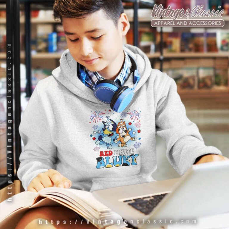 Bluey Bingo 4th Of July Bluey Fireworks kids Hoodie Bluey Bingo 4th Of July Bluey Fireworks kids Hoodie