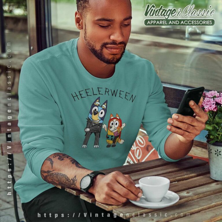 Bluey Bingo Halloween Shirt Happy Heelerween Sweatshirt Bluey Bingo Halloween Shirt Happy Heelerween Sweatshirt