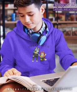 Bluey Bingo Halloween Shirt Happy Heelerween kids Hoodie