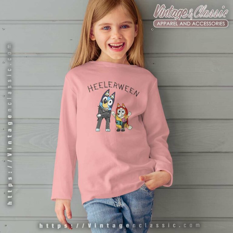 Bluey Bingo Halloween Shirt Happy Heelerween kids Longsleeves Bluey Bingo Halloween Shirt Happy Heelerween kids Longsleeves