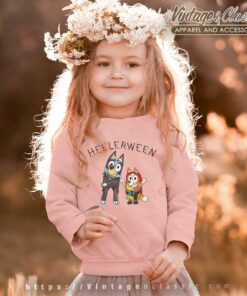 Bluey Bingo Halloween Shirt Happy Heelerween kids Sweetshirt