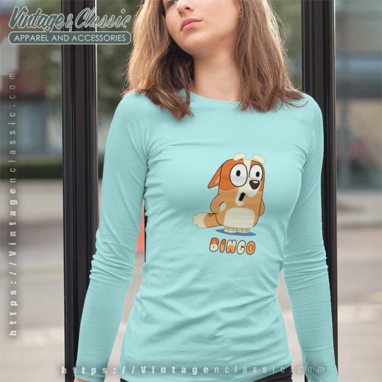 Bluey Bingo Love Shirt Gift For Fan Long Sleeve Tee Bluey Bingo Love Shirt Gift For Fan Long Sleeve Tee