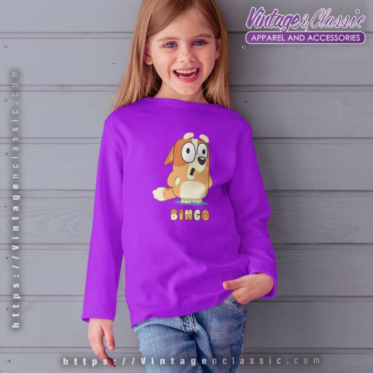 Bluey Bingo Love Shirt Gift For Fan kids Longsleeves Bluey Bingo Love Shirt Gift For Fan kids Longsleeves