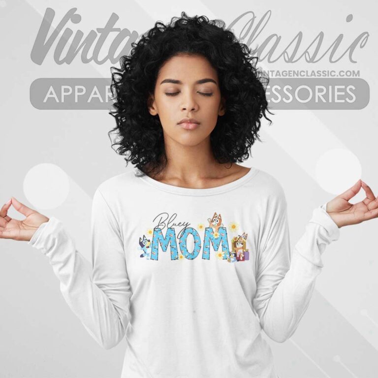 Bluey Bingo Mom Cute Mothers Day Long Sleeve Tee Bluey Bingo Mom Cute Mothers Day Long Sleeve Tee