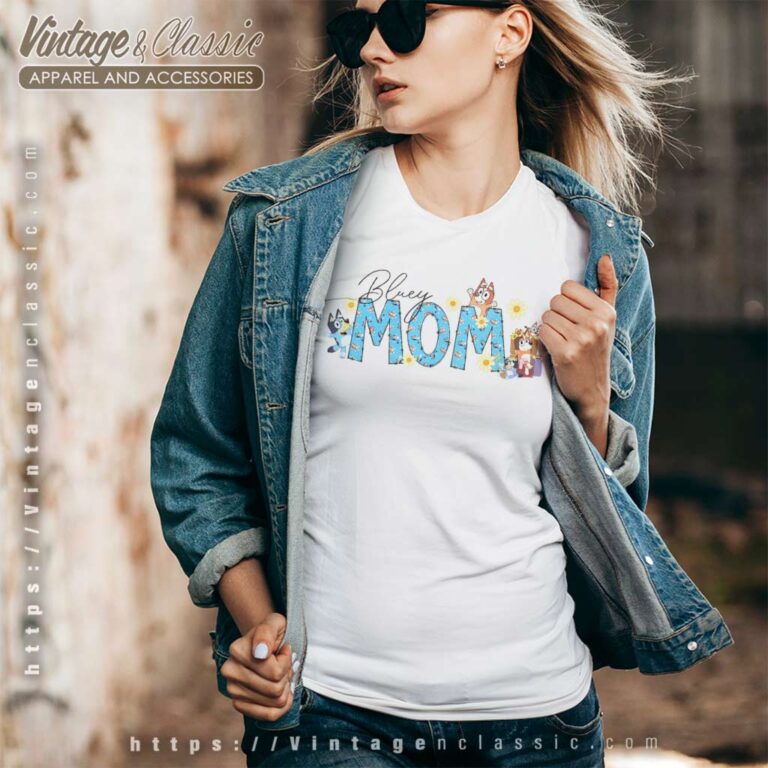 Bluey Bingo Mom Cute Mothers Day V Neck TShirt Bluey Bingo Mom Cute Mothers Day V Neck TShirt