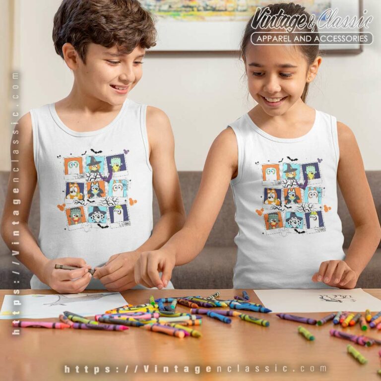 Bluey Characters Halloween Gift For Fan kids Tanktop Bluey Characters Halloween Gift For Fan kids Tanktop