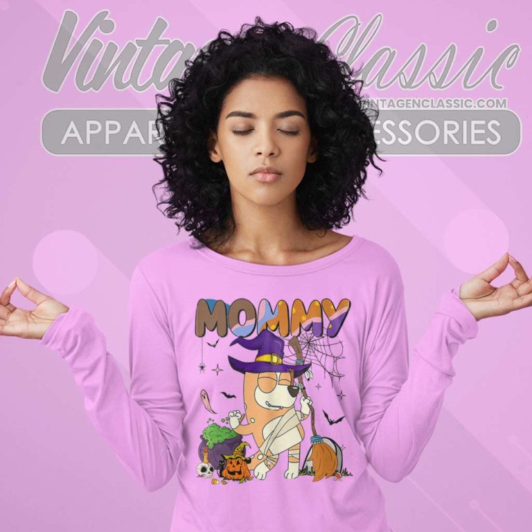 Bluey Chilli Mommy Halloween Shirt Bluey Halloween Long Sleeve Tee Bluey Chilli Mommy Halloween Shirt Bluey Halloween Long Sleeve Tee