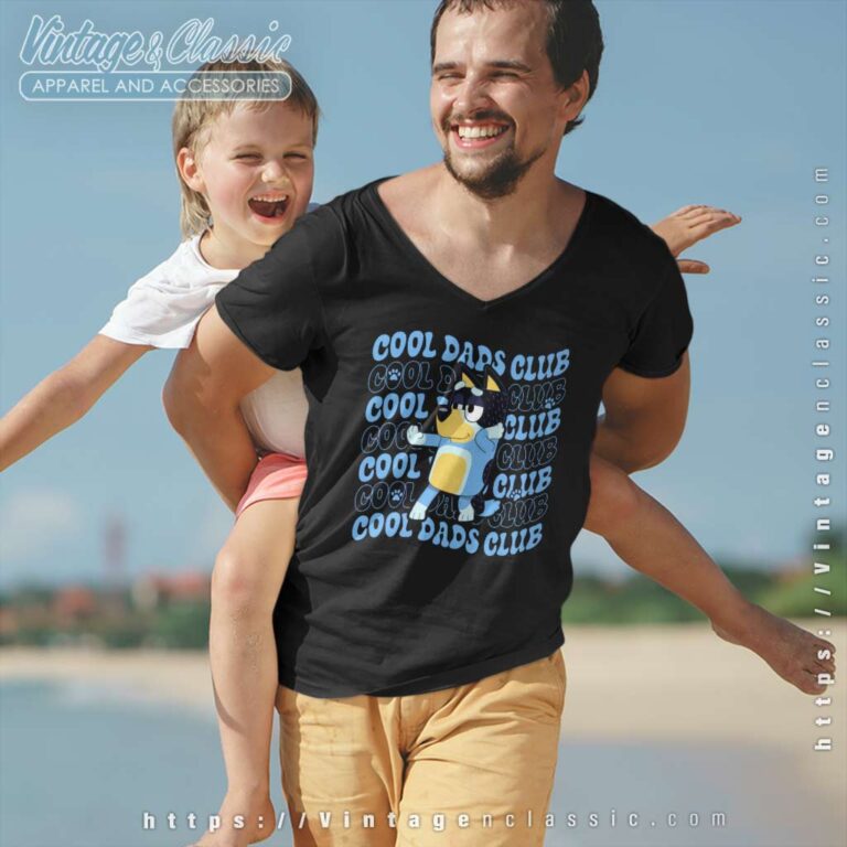 Bluey Cool Dads Club, Gift For Dad Vneck Bluey Cool Dads Club, Gift For Dad Vneck