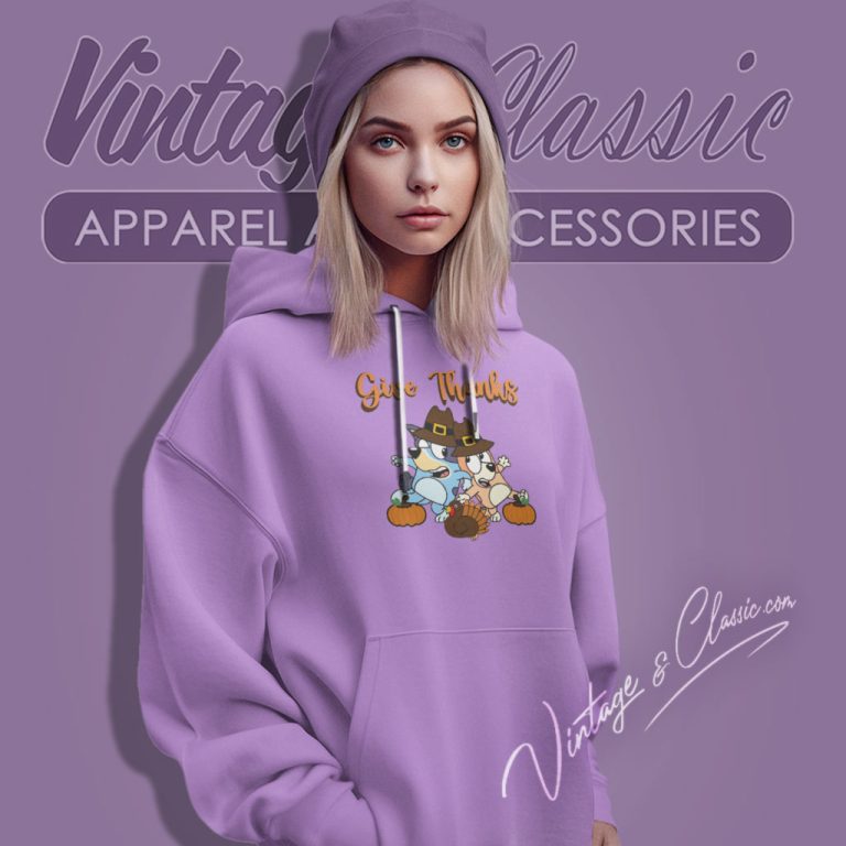 Bluey Couple Shirt Give Thanks Hoodie Bluey Couple Shirt Give Thanks Hoodie