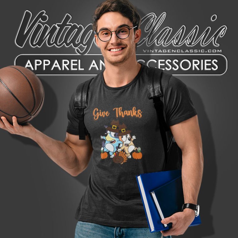 Bluey Couple Shirt Give Thanks T Shirt Bluey Couple Shirt Give Thanks T Shirt