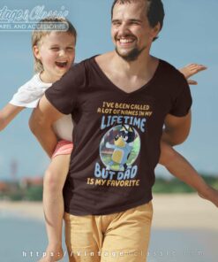 Bluey Dad Shirt My Dad Is My Favorite Vneck