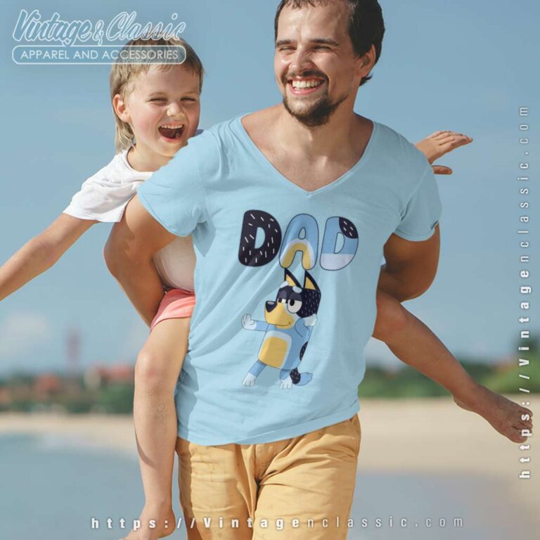 Bluey Dancing Bandit Heeler Vneck Bluey Dancing Bandit Heeler Vneck