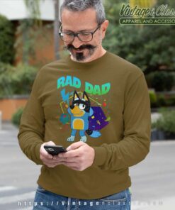 Bluey Dancing Rad Dad Gift For Fathers Day Sweetshirt