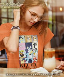 Bluey Eras Tour Shirt Bluey Friends Women TShirt