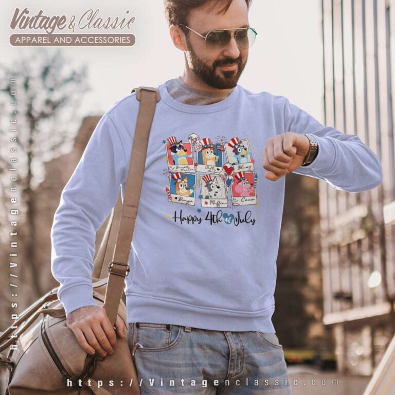 Bluey Family 4th Of July Sweatshirt Bluey Family 4th Of July Sweatshirt