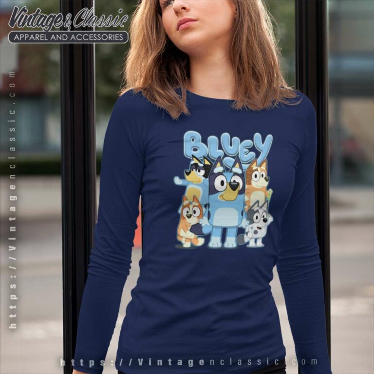 Bluey Family Bingo Match Long Sleeve Tee Bluey Family Bingo Match Long Sleeve Tee