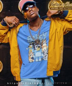 Bluey Family Bingo Match V Neck TShirt