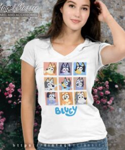 Bluey Family Halloween Shirt Gift For Blueys Fan V Neck TShirt