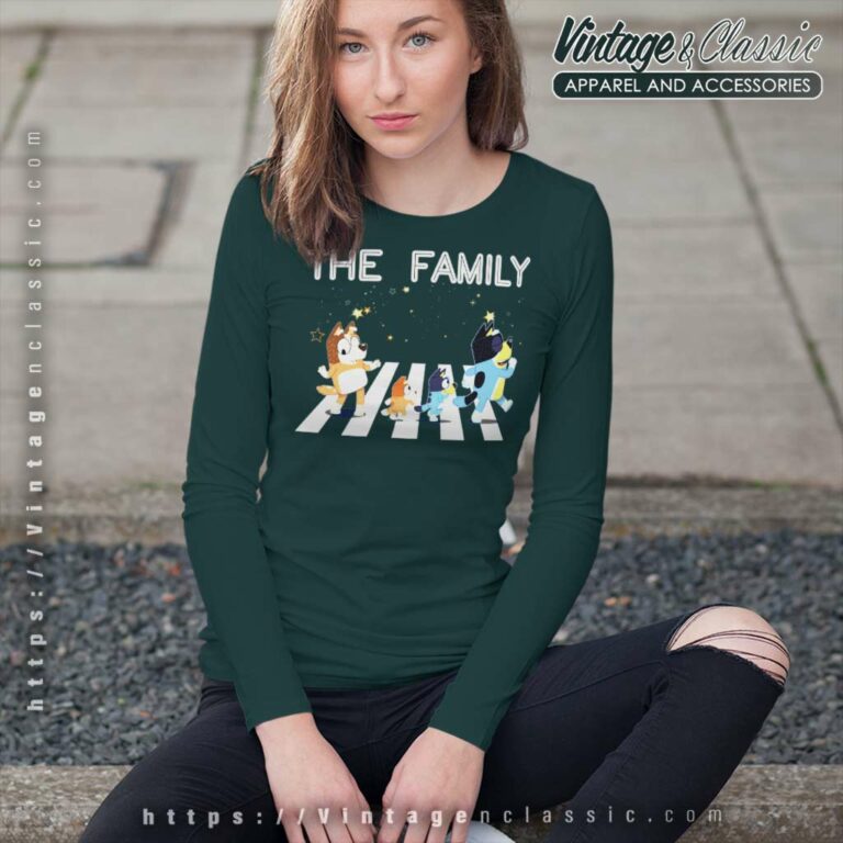 Bluey Family Shirt Bluey Bandit Chili Bingo Long Sleeve Tee Bluey Family Shirt Bluey Bandit Chili Bingo Long Sleeve Tee
