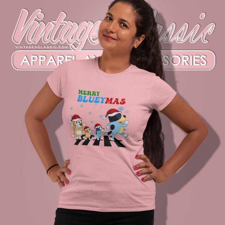 Bluey Family Shirt Merry Blueymas Women T Shirt Bluey Family Shirt Merry Blueymas Women T Shirt