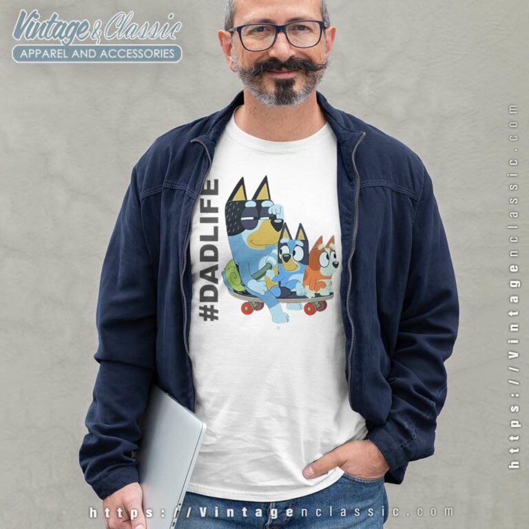 Bluey Father Dad Life Bandit Shirt Bluey Longsleeves Bluey Father Dad Life Bandit Shirt Bluey Longsleeves