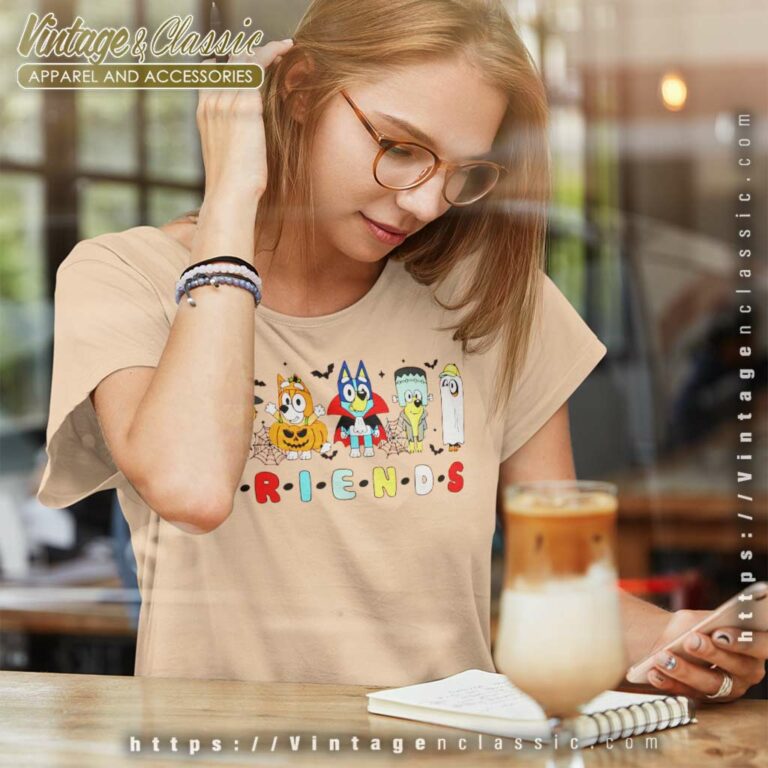 Bluey Friends Halloween Shirt Bluey Halloween Women TShirt Bluey Friends Halloween Shirt Bluey Halloween Women TShirt