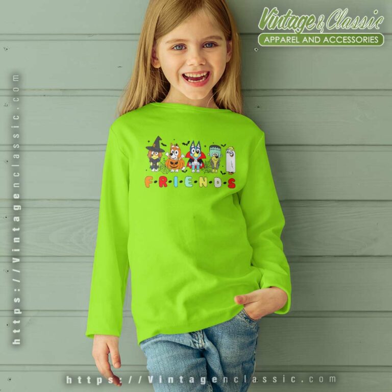 Bluey Friends Halloween Shirt Bluey Halloween kids Longsleeves Bluey Friends Halloween Shirt Bluey Halloween kids Longsleeves