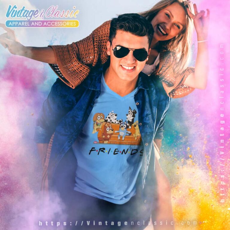 Bluey Friends Shirt Bluey And Bingo V Neck TShirt Bluey Friends Shirt Bluey And Bingo V Neck TShirt