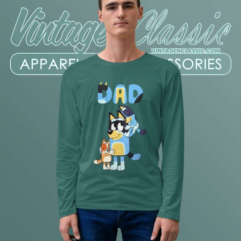 Bluey Gift For Dad, Bluey Fathers Day Longsleeve Bluey Gift For Dad, Bluey Fathers Day Longsleeve
