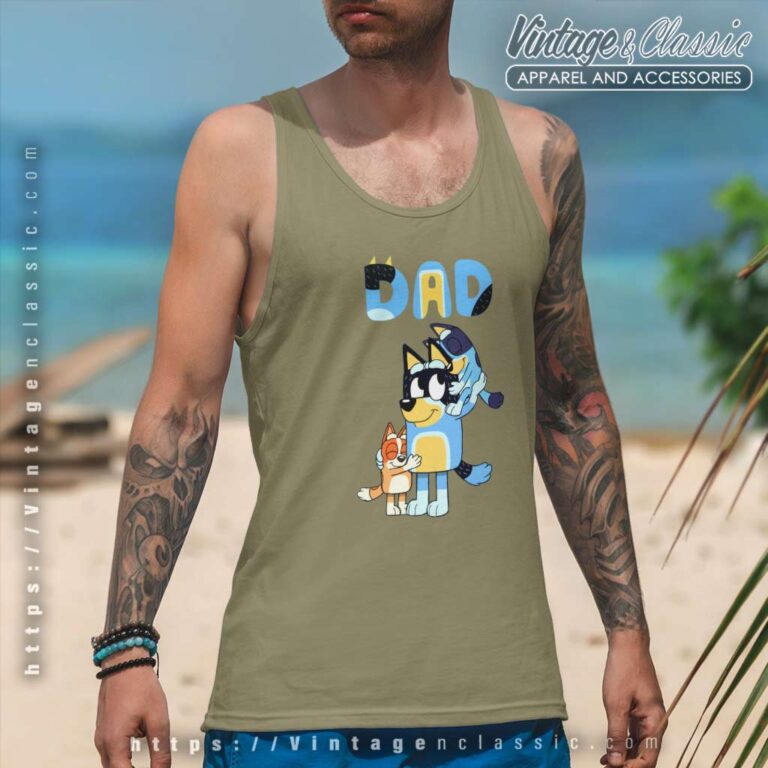 Bluey Gift For Dad, Bluey Fathers Day Tanktop Bluey Gift For Dad, Bluey Fathers Day Tanktop