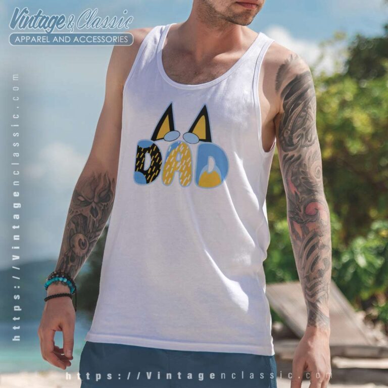Bluey Gift For Dad, Dad Bluey Bingo Tanktop Bluey Gift For Dad, Dad Bluey Bingo Tanktop