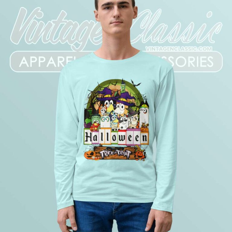 Bluey Halloween Party Shirt Bluey Family Long Sleeve Tee Bluey Halloween Party Shirt Bluey Family Long Sleeve Tee