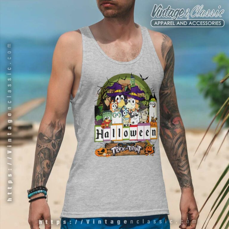 Bluey Halloween Party Shirt Bluey Family Tank Top Racerback Bluey Halloween Party Shirt Bluey Family Tank Top Racerback