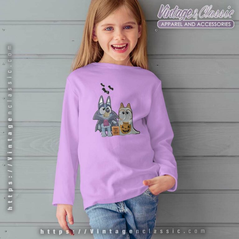 Bluey Halloween Posters And Art kids Longsleeves Bluey Halloween Posters And Art kids Longsleeves