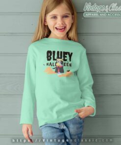 Bluey Halloween Scary Spooky Funny Halloween kids Longsleeves