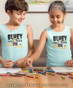 Bluey Halloween Scary Spooky Funny Halloween kids Tanktop