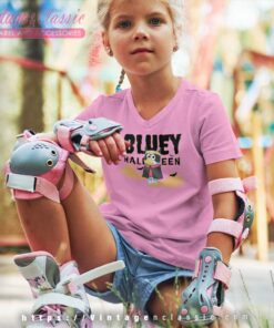 Bluey Halloween Scary Spooky Funny Halloween kids Vneck