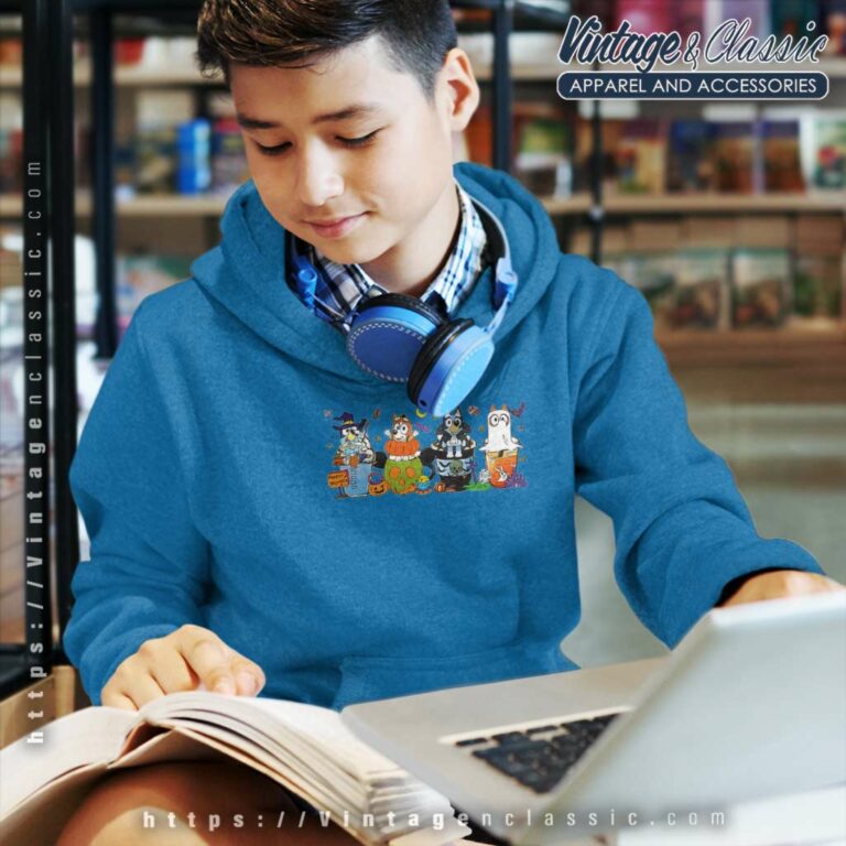 Bluey Halloween Shirt Bluey Coffee Halloween kids Hoodie Bluey Halloween Shirt Bluey Coffee Halloween kids Hoodie