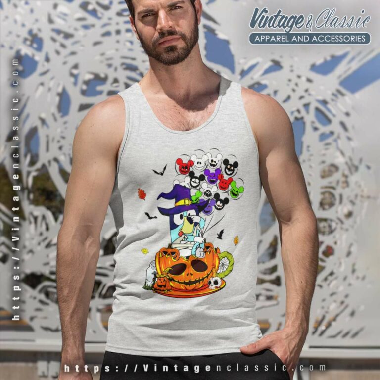 Bluey Halloween Shirt Bluey Mickey Pumpkin Tank Top Racerback Bluey Halloween Shirt Bluey Mickey Pumpkin Tank Top Racerback