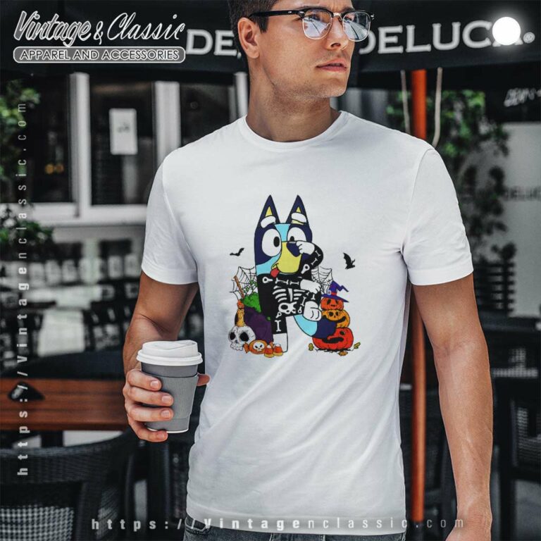 Bluey Halloween Shirt Bluey Skeleton T Shirt Bluey Halloween Shirt Bluey Skeleton T Shirt