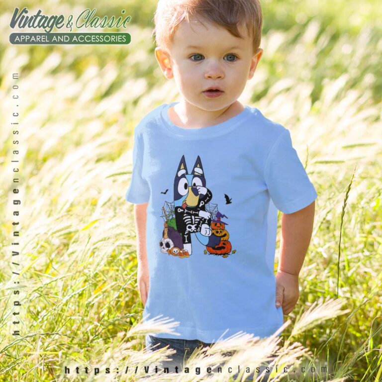Bluey Halloween Shirt Bluey Skeleton kids Tshirt Bluey Halloween Shirt Bluey Skeleton kids Tshirt