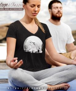 Bluey Halloween Shirt Bluey Walk In The Night V Neck TShirt