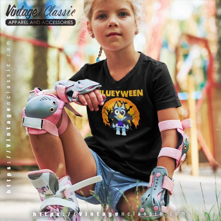 Bluey Halloween Shirt Blueyween Halloween kids Vneck Bluey Halloween Shirt Blueyween Halloween kids Vneck