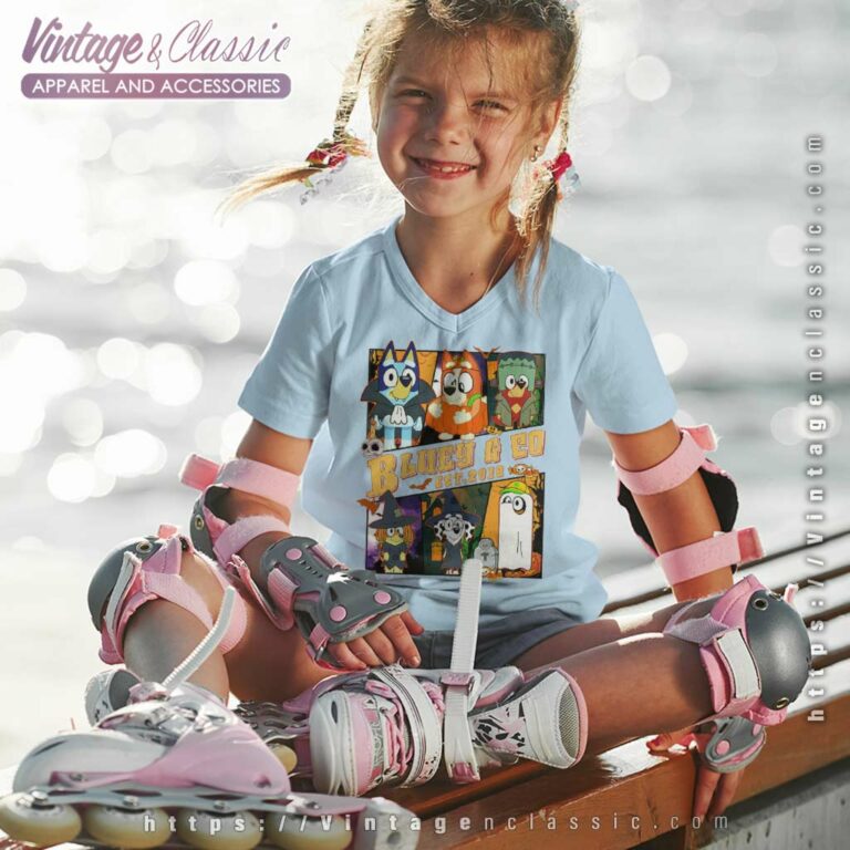 Bluey Halloween Shirt Bluey Est 2018 kids Vneck Bluey Halloween Shirt Bluey Est 2018 kids Vneck