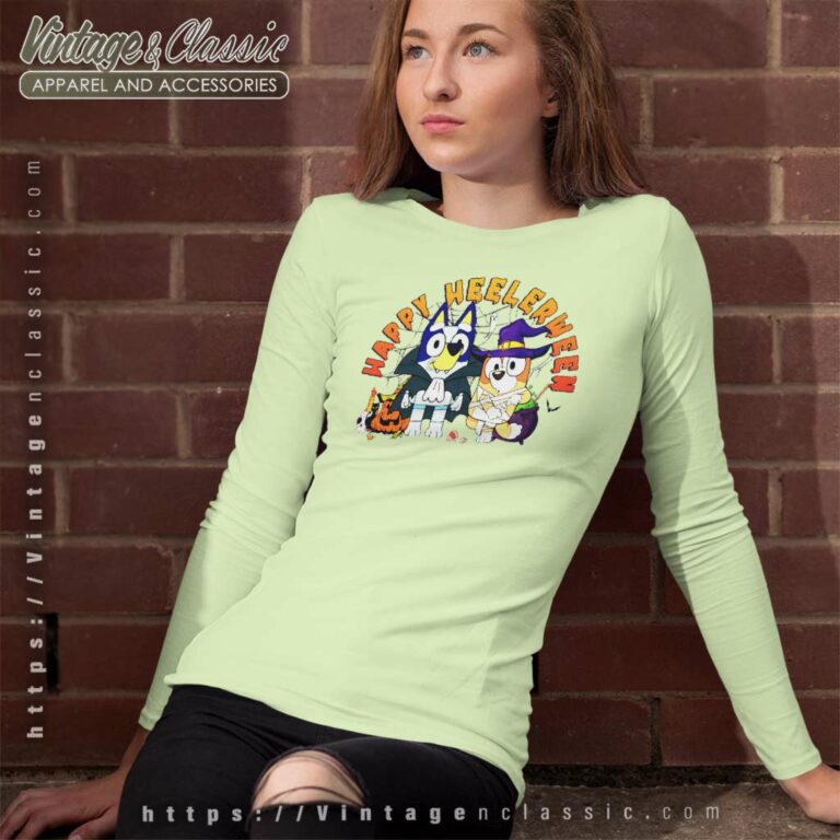 Bluey Halloween Shirt Happy Heelerween Long Sleeve Tee Bluey Halloween Shirt Happy Heelerween Long Sleeve Tee